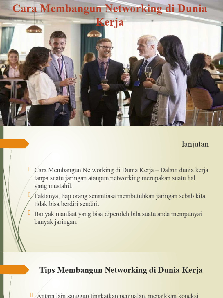 Cara membangun networking di dunia kerja pdf