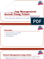Configuring Management Access Using Telnet: Khawar Butt
