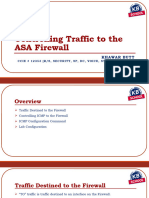 Controlling Traffic To The ASA Firewall: Khawar Butt