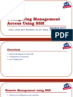 Configuring Management Access Using SSH: Khawar Butt