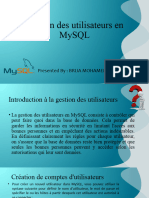 Gestion Des Utilisateurs en MySQL