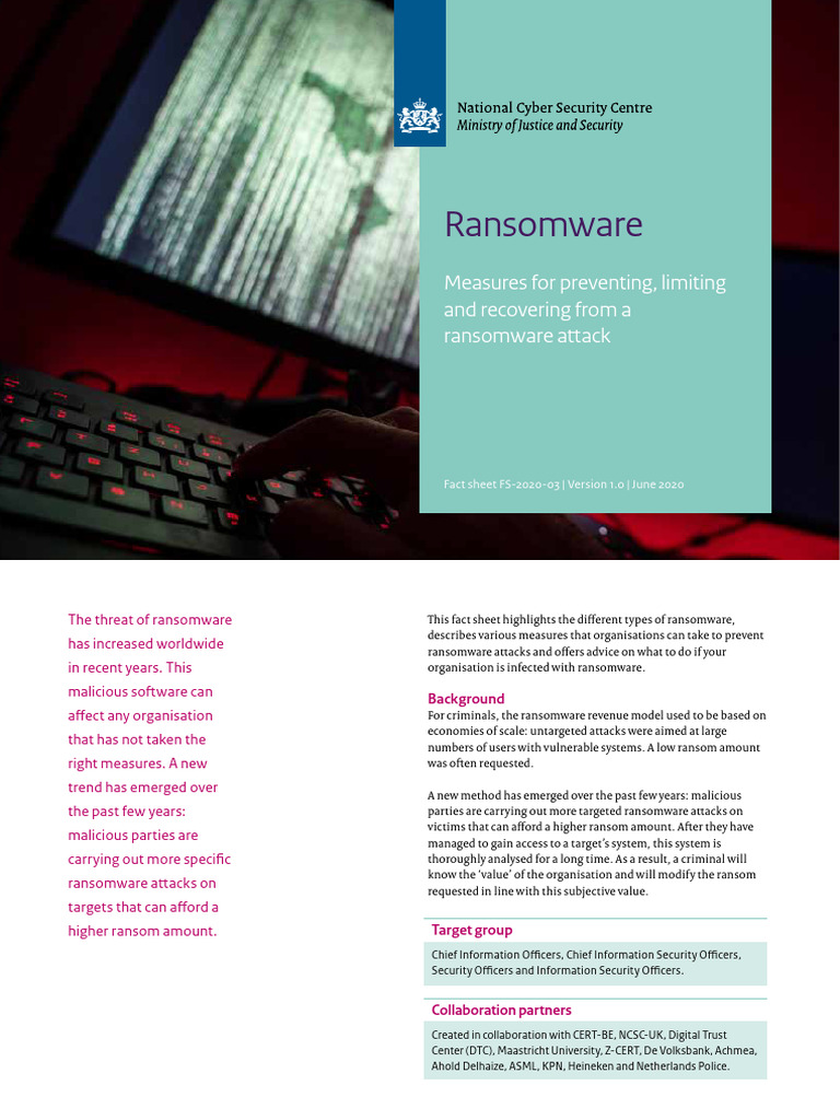NCSC Fs+Ransomeware+en Web | PDF | Ransomware | Malware