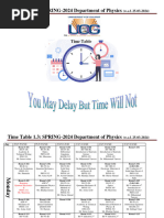 1.3 Time Table - Spring 2024 (W.e.f. 25-03-2024)