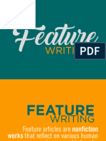 Feature Writing Workshop 