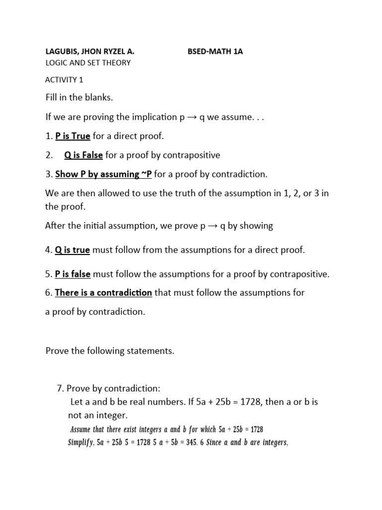Lagubis activity 1 logic and set theory pdf mathematical proof