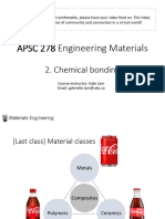 APSC 278 2.Chemical bonding