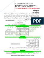 New - Soal Asesmen Madrasah Bahasa Arab MTs TP 2023-2024 - MTs Arabic