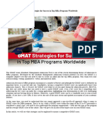 GMAT Strategies for Success in Top MBA Programs Worldwide