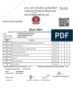 Grade Sheet: Bachelor of Technology (Electrical Engineering Lateral Entry), SEVENTH Semester, Nov-2023