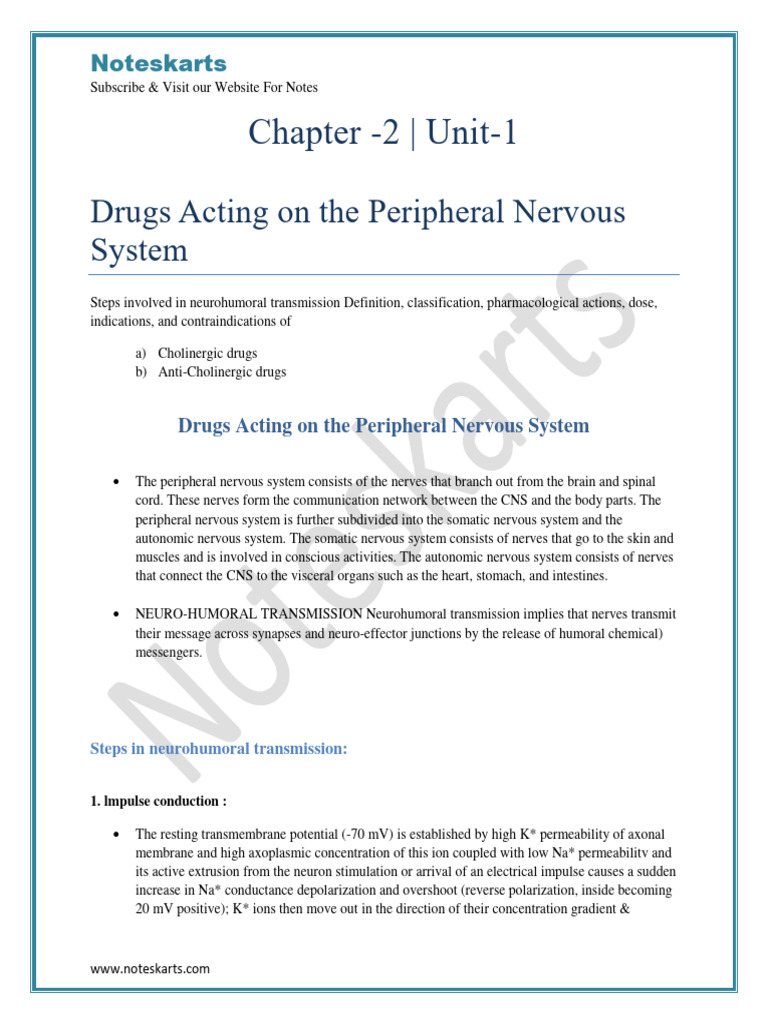 Chapter 2 Pharmacology Pdf Inhibitory Postsynaptic Potential