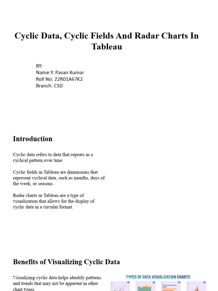 Cyclic Data, Cyclic Fields and Radar Charts in Tableau | PDF | Chart | Data