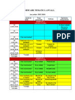 PLANIFICARE TEMATICĂ ANUALĂ - Grupa Mijlocie A