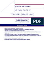 Pakistan English Linguistics Contest Toddlers Grade 1 2