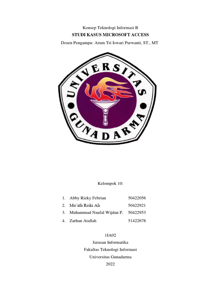 Kelompok 10 studi kasus ms access pdf