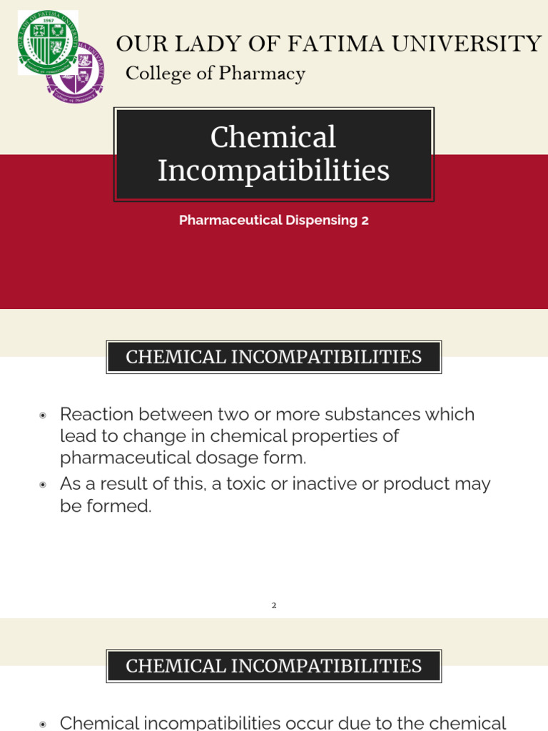 FINALS - Chemical Incompatibilities | PDF | Chemical Reactions | Solubility