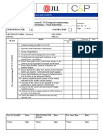 Checklist For Pre Commissioning of CCTV System