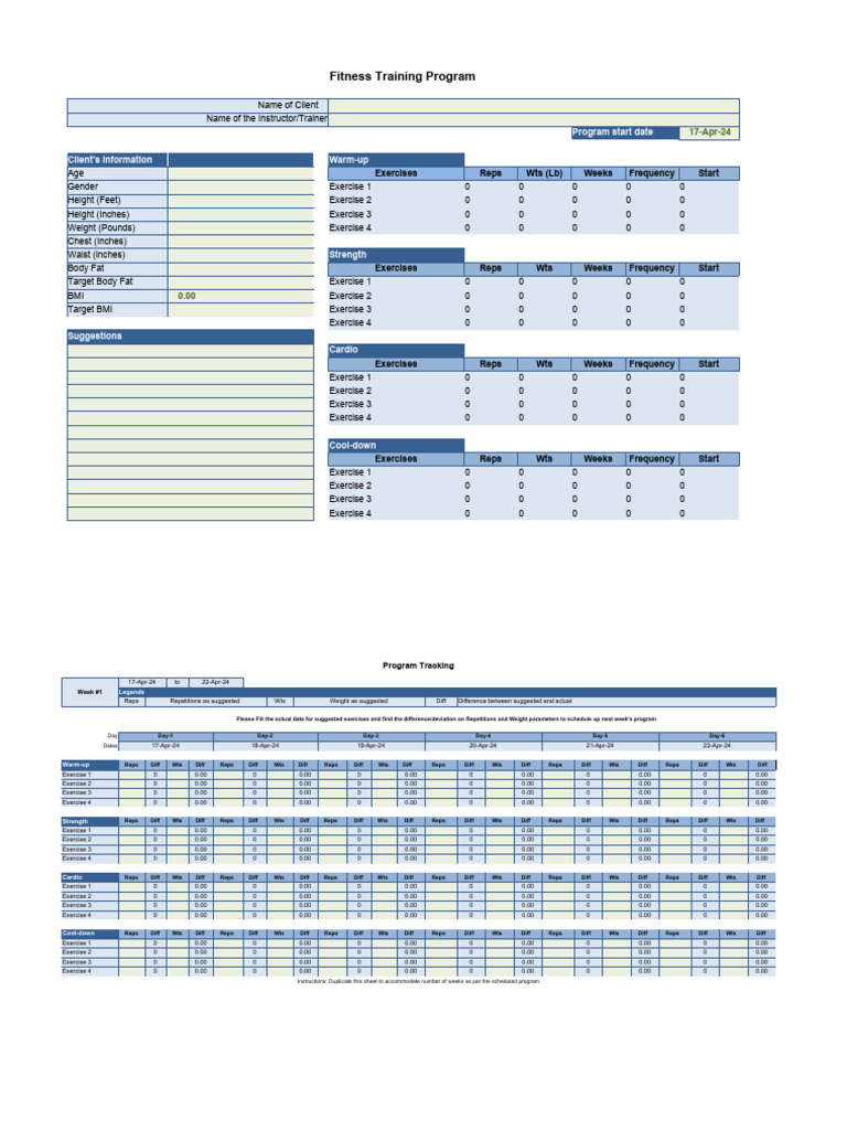 Comprehensive Fitness Training Program | PDF | Strength Training ...