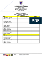 Distribution of LAS - Distance Learning