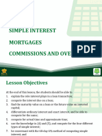 Simple Interest + Mortgages + Commissions and Overrides