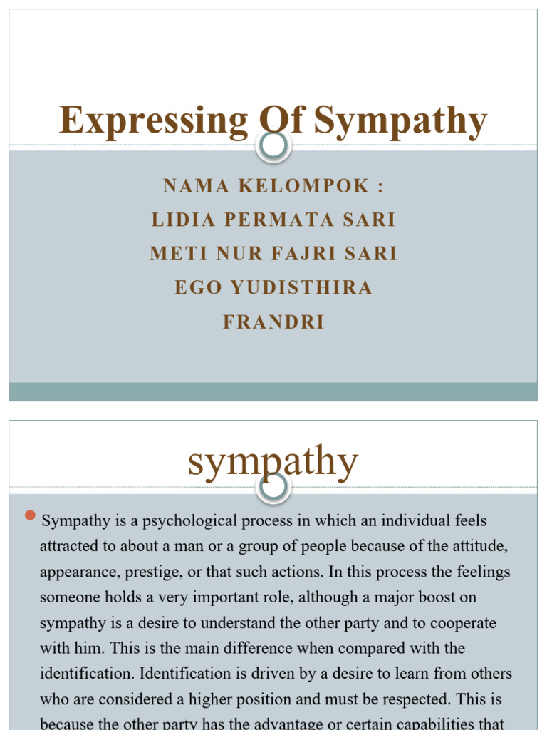 Words For Expressing Sympathy