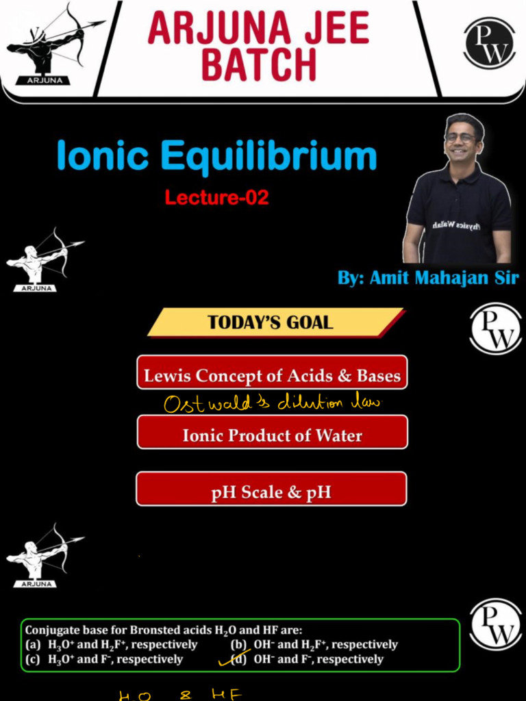 Ionic Equilibrium 02 - Class Notes | PDF
