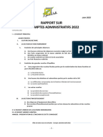 Rapport de Présentation Du Compte Administratif 2022