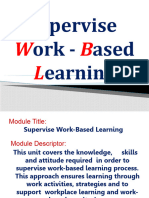 Supervise Work-Based Learning - Orientation