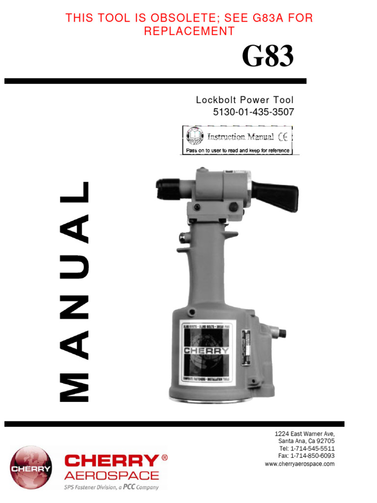 This Tool Is Obsolete See G83A For Replacement | PDF | Piston | Valve