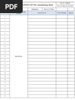 Illumination Level Checksheet - Quality