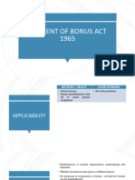 Payment of Bonus Act 1965