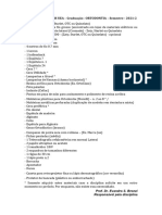 Lista de Materiais Ortodontia Graduacao UEA 2021-2