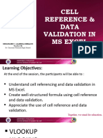 Cell Reference and Data Validation