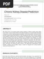 Chronic Kidney Disease Prediction: Team No: 24