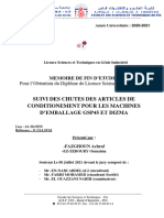 Suivi Des Chutes Des Articles de Conditionement Pour Les Machines D'Emballage Gsp45 Et Dizma