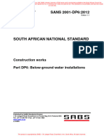 SANS2001-DP6 Below Ground Water Installations