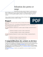 La Comptabilisation Des Pertes Et Gains de Change