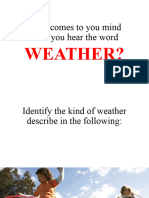 Weather Versus Climate