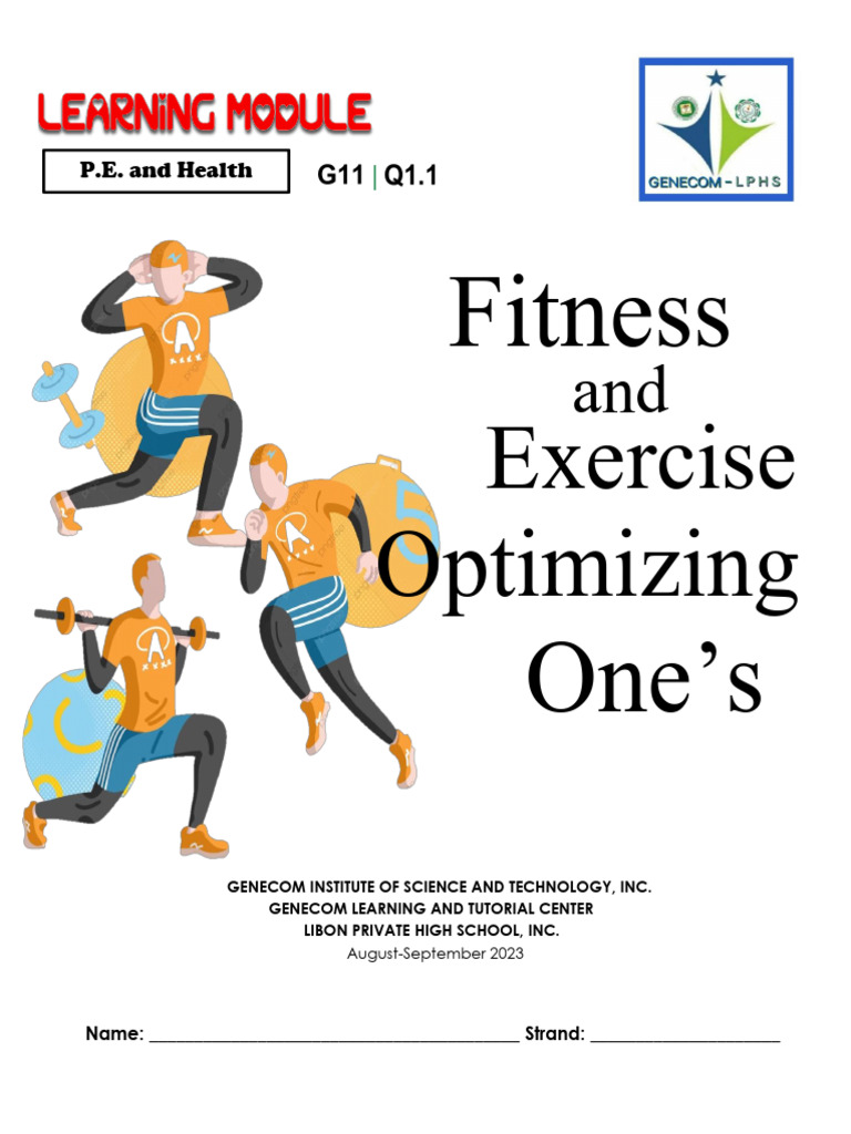 GR11 Q1W01D00 I C06 00 SLM LR | PDF | Physical Fitness | Aerobic Exercise