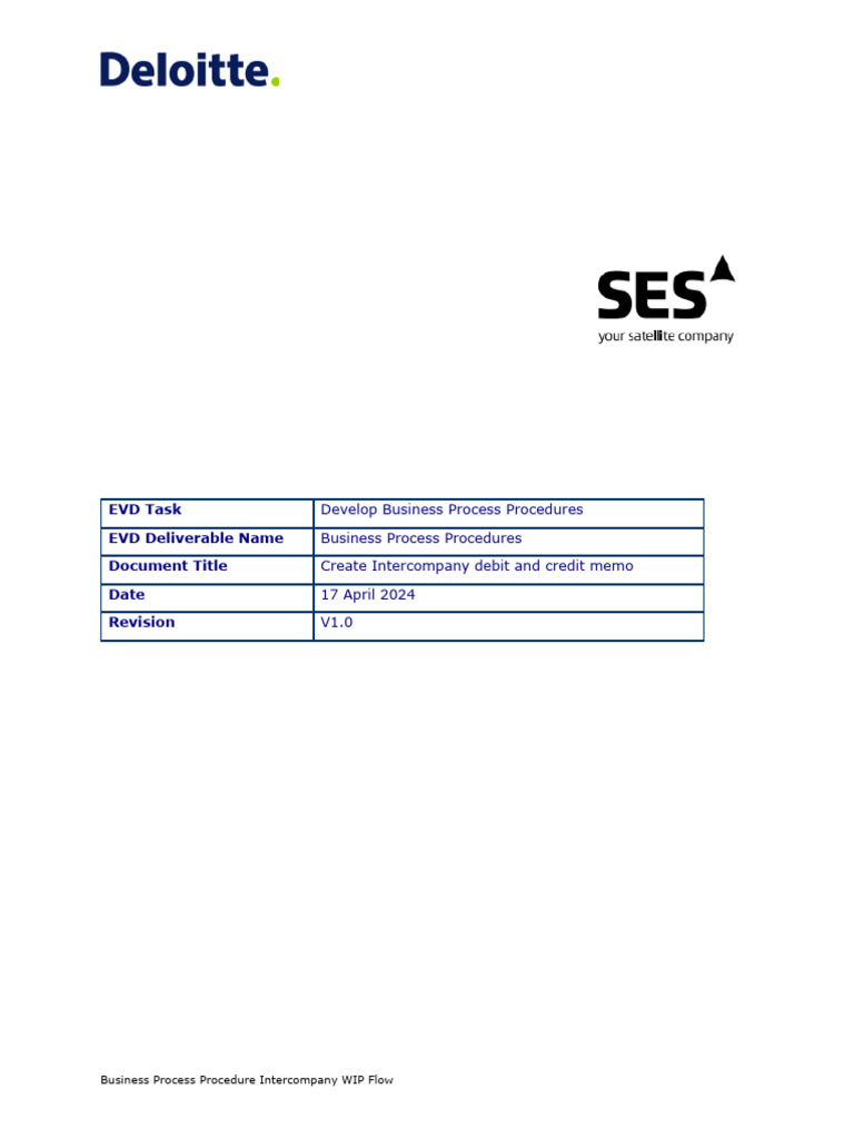 Intercompany Debit and Credit Memo Process | PDF | Sales | Business Process