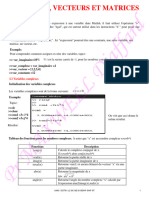 2VARIABLES, VECTEURS ET MATRICES