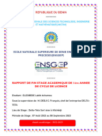 Republique Du Benin: Universitaire Nationale Des Sciences Technologie, Ingenierie Et Mathematique (Unstim)