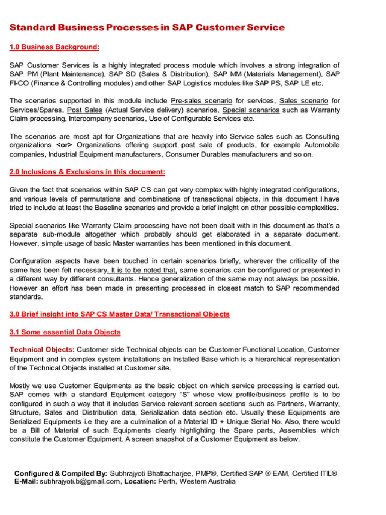 Sap CS Study Material | PDF