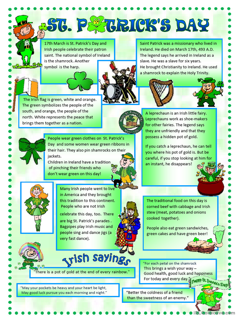 St. Patrick's Day (Facts and Traditions) | PDF | Saint Patrick | Leprechaun