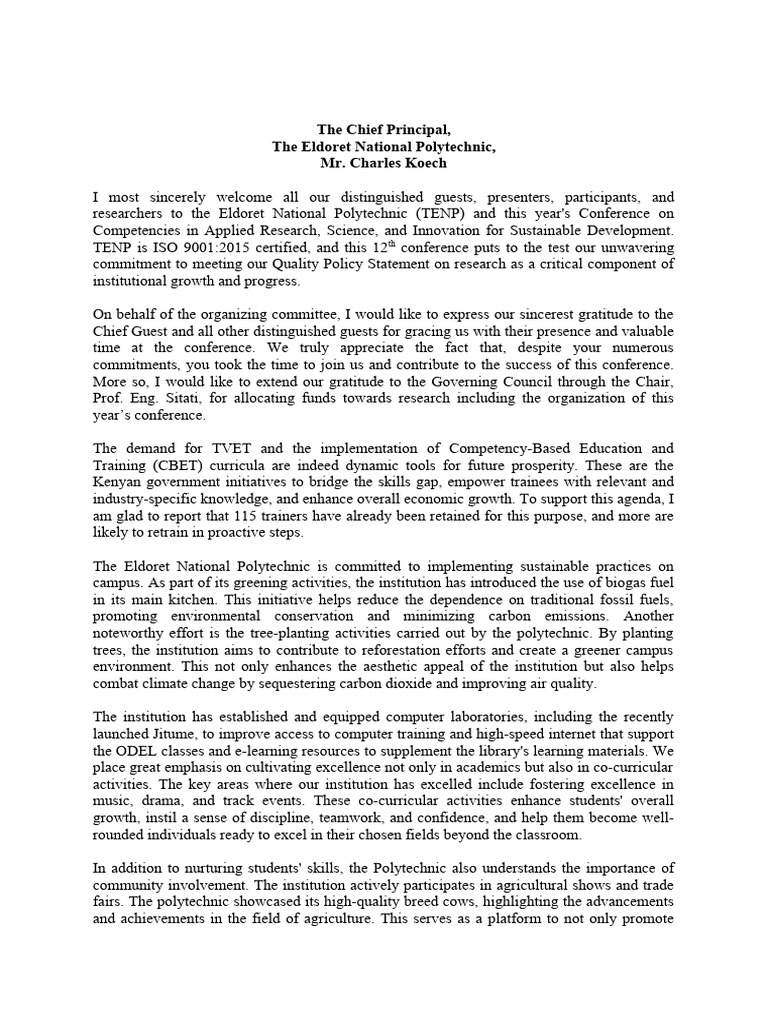 Ceo Speech Pdf Sustainability Natural Environment