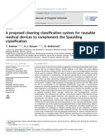 A Proposed Cleaning Classification System For Reusable Medical Devices To Complement The Spaulding Classification