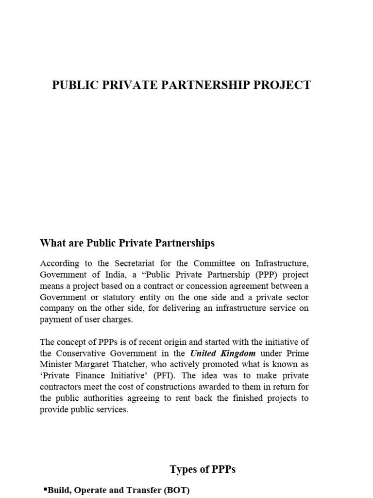 Understanding Public Private Partnerships | PDF | Public–Private ...