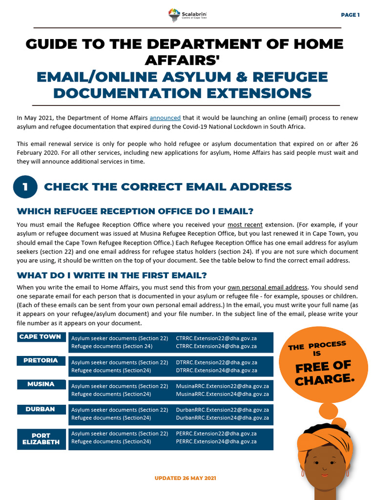 Online Asylum Refugee Extensions Infographic Scalabrini Centre Cape Town 2021 3 PDF Asylum