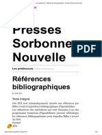 Les Prédiscours - Références Bibliographiques - Presses Sorbonne Nouvelle