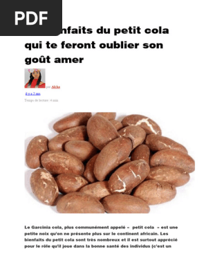 PETIT KOLA - Complément Naturel - X10 Doses - Pour Le Corps Et L'esprit - Cameroun