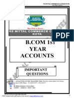 B.com 1st Year Accounts Imp. Questions RS Mittal CCK